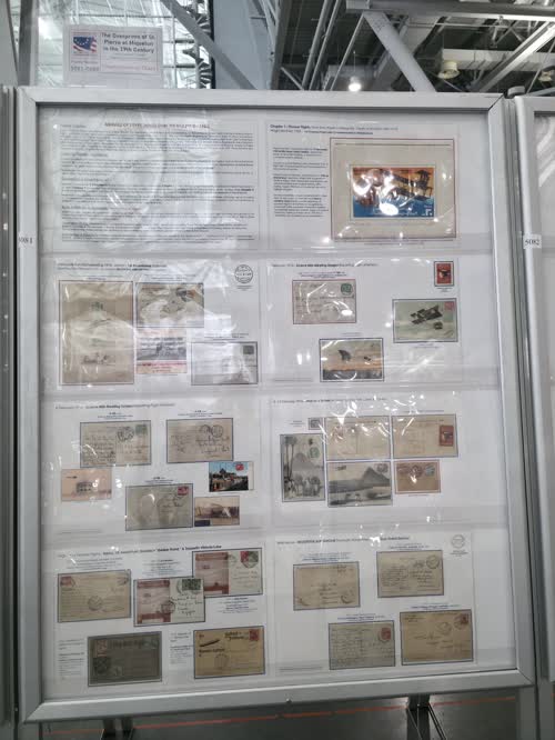 The Overprints of St. Pierre et Miquelon in the 19th Century — frame 5081, exhibited by Tillard Jean-Jacques