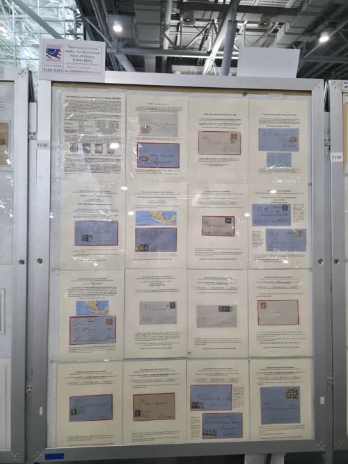 The Postal Routes under the Maximilian Issue of Mexico (1866-1867) — frame 5188, exhibited by Jean-Claude Porignon