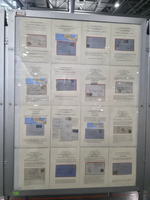 The Postal Routes under the Maximilian Issue of Mexico (1866-1867) — frame 5191, exhibited by Jean-Claude Porignon