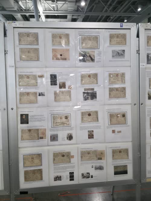 Rowland Hill's Embarrasment: Mulready Postal Stationery — frame 5195, exhibited by Mark S. Boyce