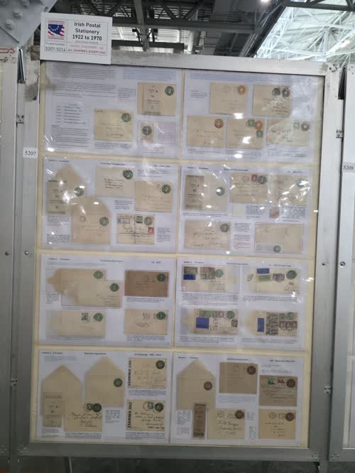Irish Postal Stationery 1922 to 1970 — frame 5207, exhibited by Brian Callan