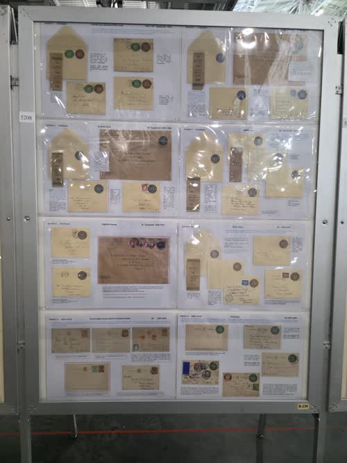 Irish Postal Stationery 1922 to 1970 — frame 5208, exhibited by Brian Callan