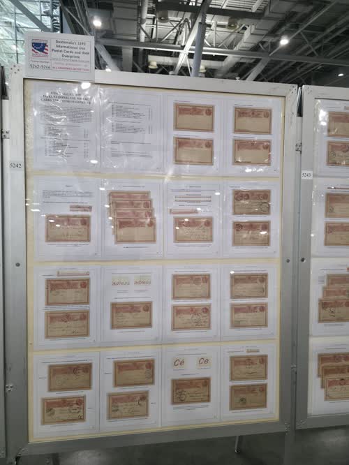 Guatemala's 1890 International Use Postal Cards and Their Overprints — frame 5242, exhibited by Carlos Estuardo Rivera Grajeda