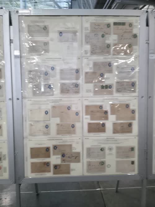 Mexico Hidalgo Envelopes/The First Postal Stationery Issue 1874-1884 — frame 5286, exhibited by Peter Bamert