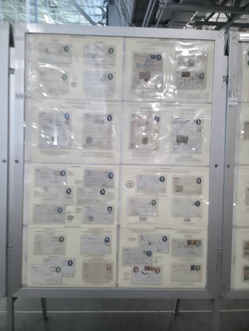 Mexico Hidalgo Envelopes/The First Postal Stationery Issue 1874-1884 — frame 5289, exhibited by Peter Bamert