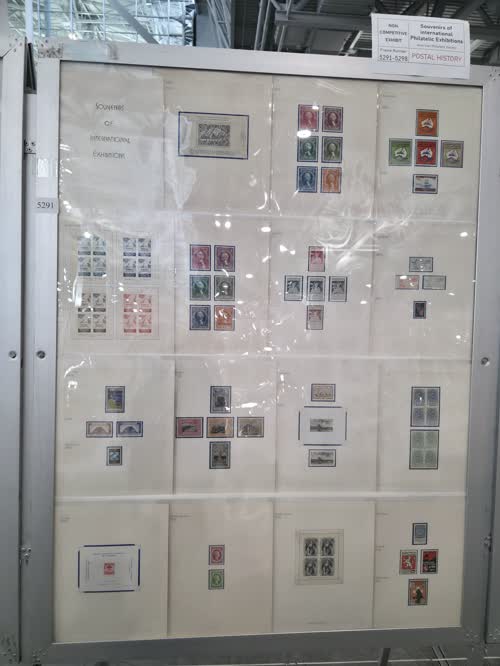 Souvenirs of International Philatelic Exhibitions — frame 5291, exhibited by American Philatelic Society