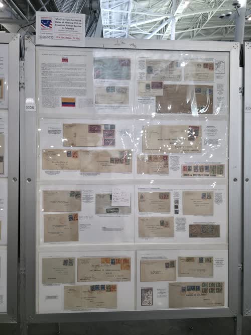 SCADTA From the United States of America (EU) for Expedited Airmail Service in Colombia 1920-1931 — frame 5328, exhibited by Raymond Simrak