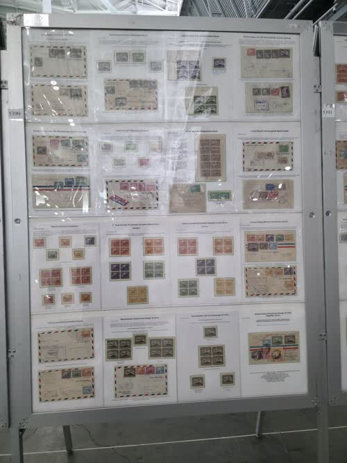 Nicaragua - Airmail Stamps 1929-1937 — frame 5390, exhibited by Glen Melville Stafford