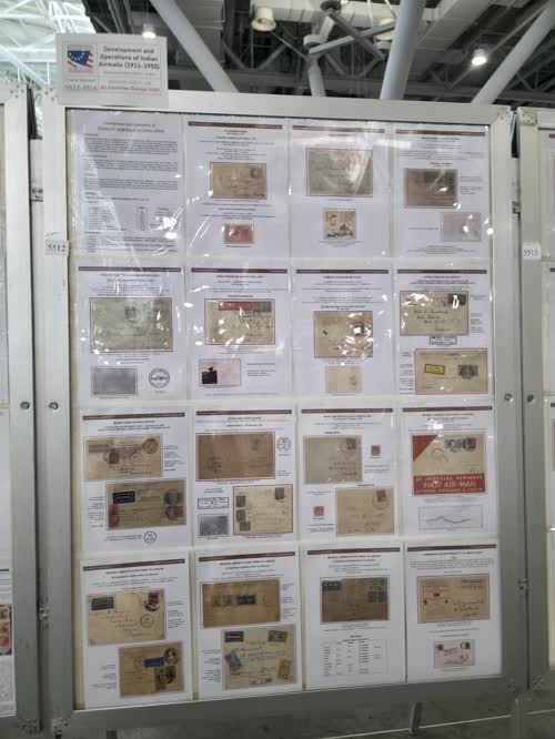 Development and Operations of Indian Airmails (1911-1950) — frame 5512, exhibited by Mohanachandran Nair P.