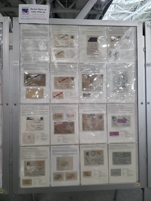 Rocket Mails of India 1934-1937 — frame 5531, exhibited by Chandrajit Ghose