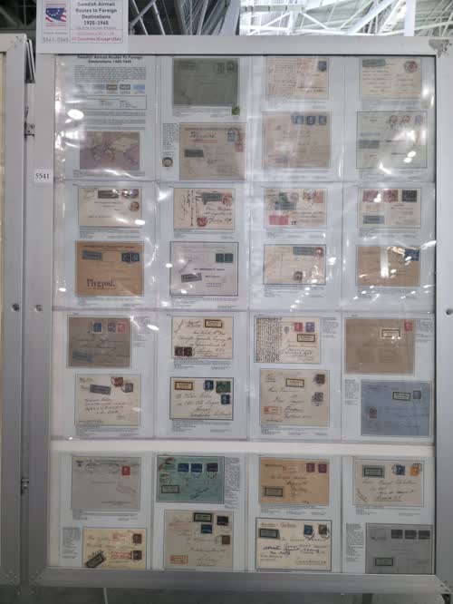 Swedish Airmail Routes to Foreign Destinations 1920-1945 — frame 5541, exhibited by Stig-Arne Svensson