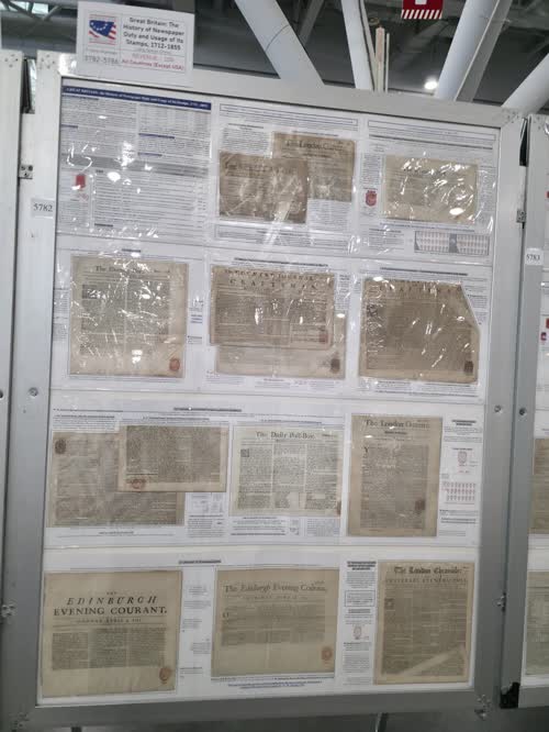Great Britain: the History of Newspaper Duty and Usage of Its Stamps, 1712-1855 — frame 5782, exhibited by Liang Yaohua