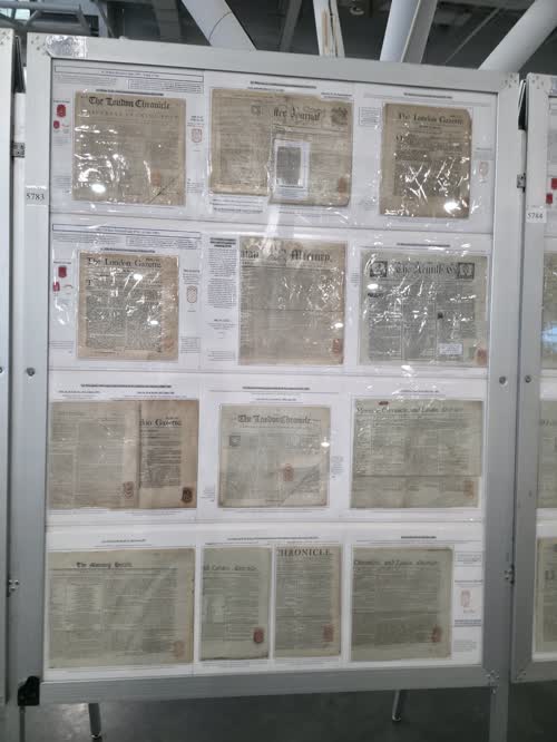 Great Britain: the History of Newspaper Duty and Usage of Its Stamps, 1712-1855 — frame 5783, exhibited by Liang Yaohua