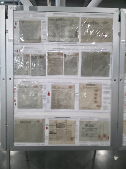 Great Britain: the History of Newspaper Duty and Usage of Its Stamps, 1712-1855 — frame 5785, exhibited by Liang Yaohua
