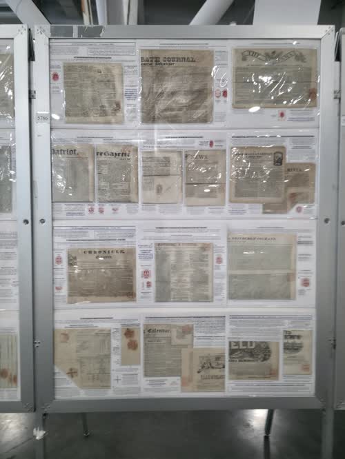 Great Britain: the History of Newspaper Duty and Usage of Its Stamps, 1712-1855 — frame 5786, exhibited by Liang Yaohua