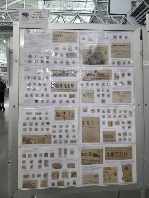 Austrian Newspaper Revenue Stamps — frame 5819, exhibited by Michal Musil