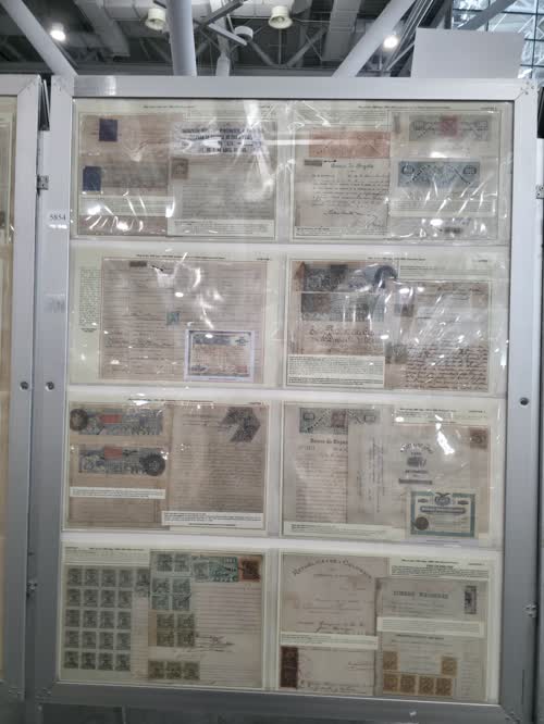 Documentary Fiscal Stamps of Colombia 1858-1904 — frame 5854, exhibited by Manuel Arango E.
