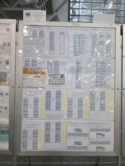Launch of the Cross-Strait Direct Mail Service Commemorative Postage Label — frame 5917, exhibited by Dian-Ting Chen