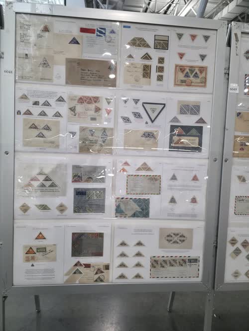 Triangular Philately — frame 6048, exhibited by Edward Cahoon