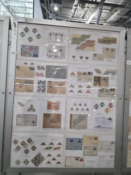 Triangular Philately — frame 6049, exhibited by Edward Cahoon