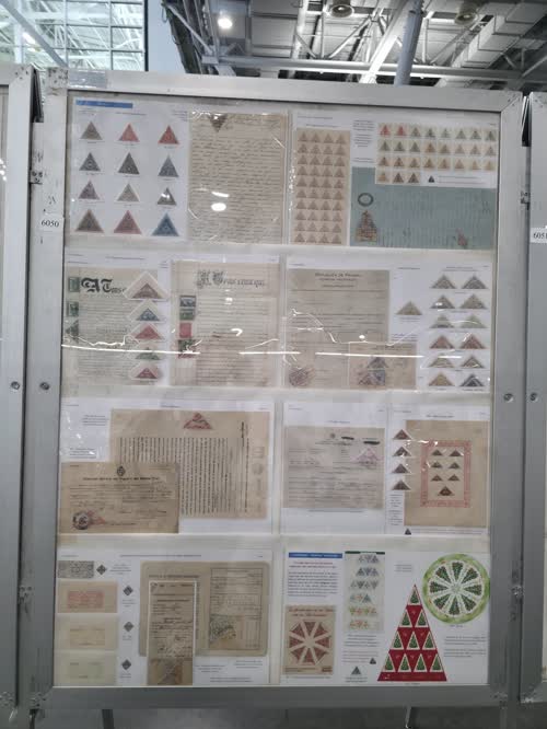 Triangular Philately — frame 6050, exhibited by Edward Cahoon