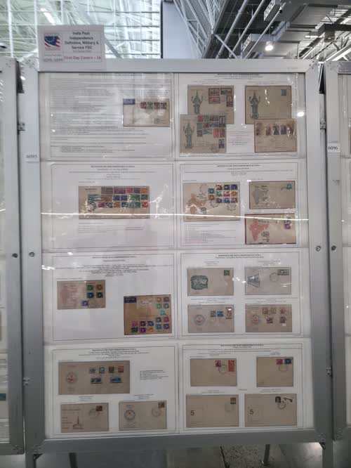 India Post Independence Definitive, Military & Service FDC — frame 6095, exhibited by Arun Bindal