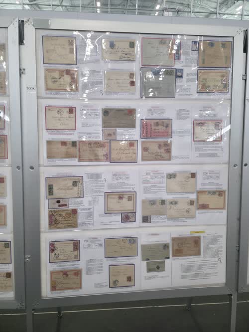 The 1900 Treaties of Pekin: Chinese Imperial Post Offices Measures to Counteract Pilfering of Foreign Stamps on Outgoing Mail — frame 7008, exhibited by Sam Chiu
