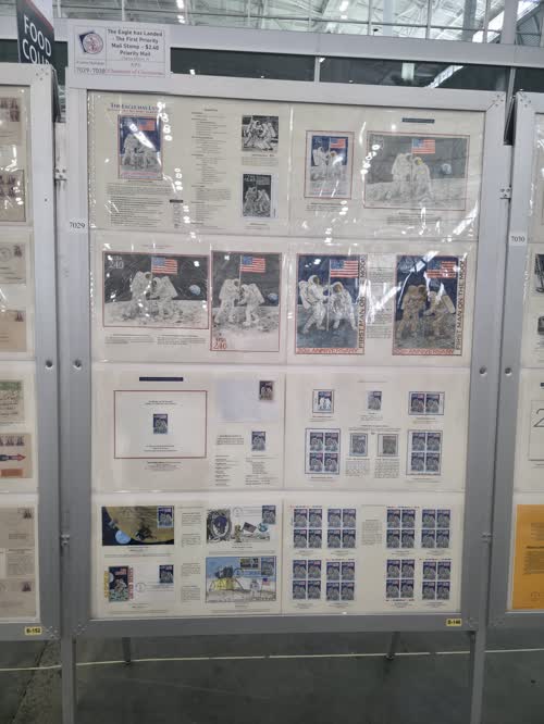 The Eagle Has Landed - The First Airmail Mail Stamp - $2.40 Priority Mail — frame 7029, exhibited by Charles J. O'Brien, III