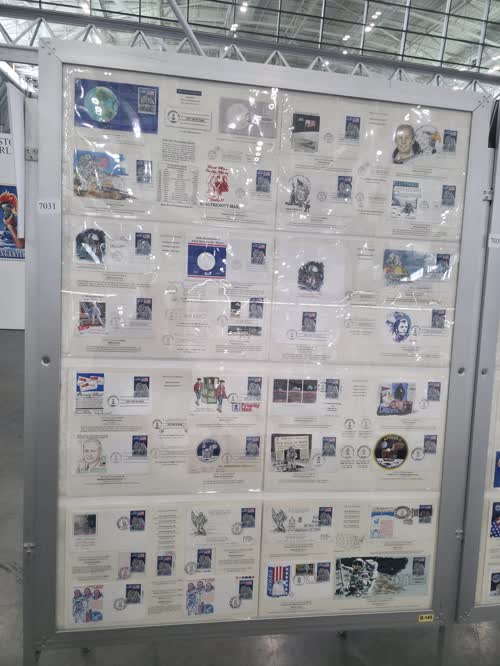 The Eagle Has Landed - The First Airmail Mail Stamp - $2.40 Priority Mail — frame 7031, exhibited by Charles J. O'Brien, III