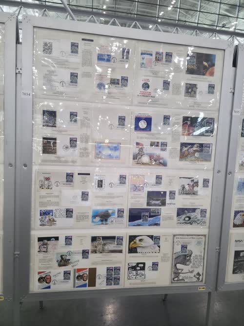 The Eagle Has Landed - The First Airmail Mail Stamp - $2.40 Priority Mail — frame 7034, exhibited by Charles J. O'Brien, III