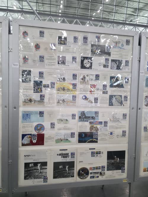 The Eagle Has Landed - The First Airmail Mail Stamp - $2.40 Priority Mail — frame 7035, exhibited by Charles J. O'Brien, III
