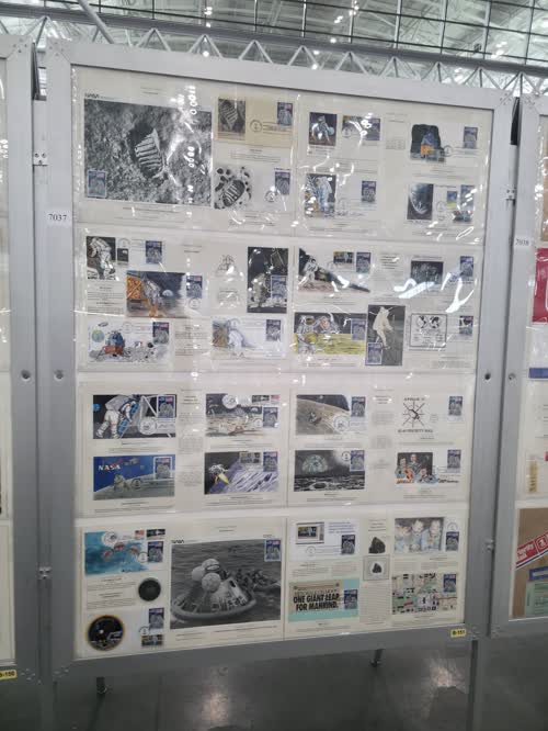 The Eagle Has Landed - The First Airmail Mail Stamp - $2.40 Priority Mail — frame 7037, exhibited by Charles J. O'Brien, III
