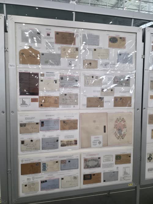 Evolution and Registry of British Local Posts 1842 to 1862 — frame 7071, exhibited by Vernon R. Morris, Jr., MD